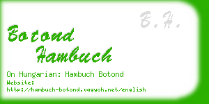 botond hambuch business card